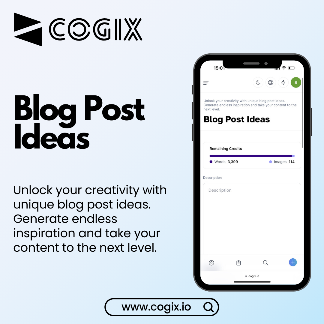 🌟 Unleash Your Creativity with CogiX's Blog Post Ideas! 🌟