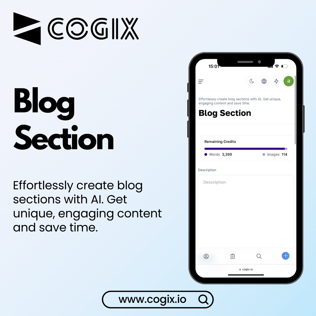 Level up your blog with CogiX Blog Section! 📝✨